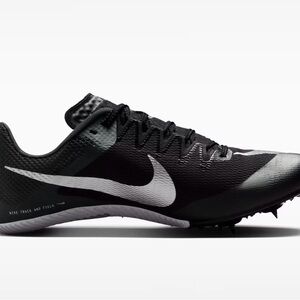 Nike Black &  silver Nike Zoom Rival Sprint Track & Field Sprinting Spikes Sz 14